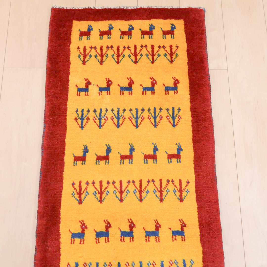 【オーダーメイド受付中】イラン　シラーズ産　ギャッベ 　（br-11627）