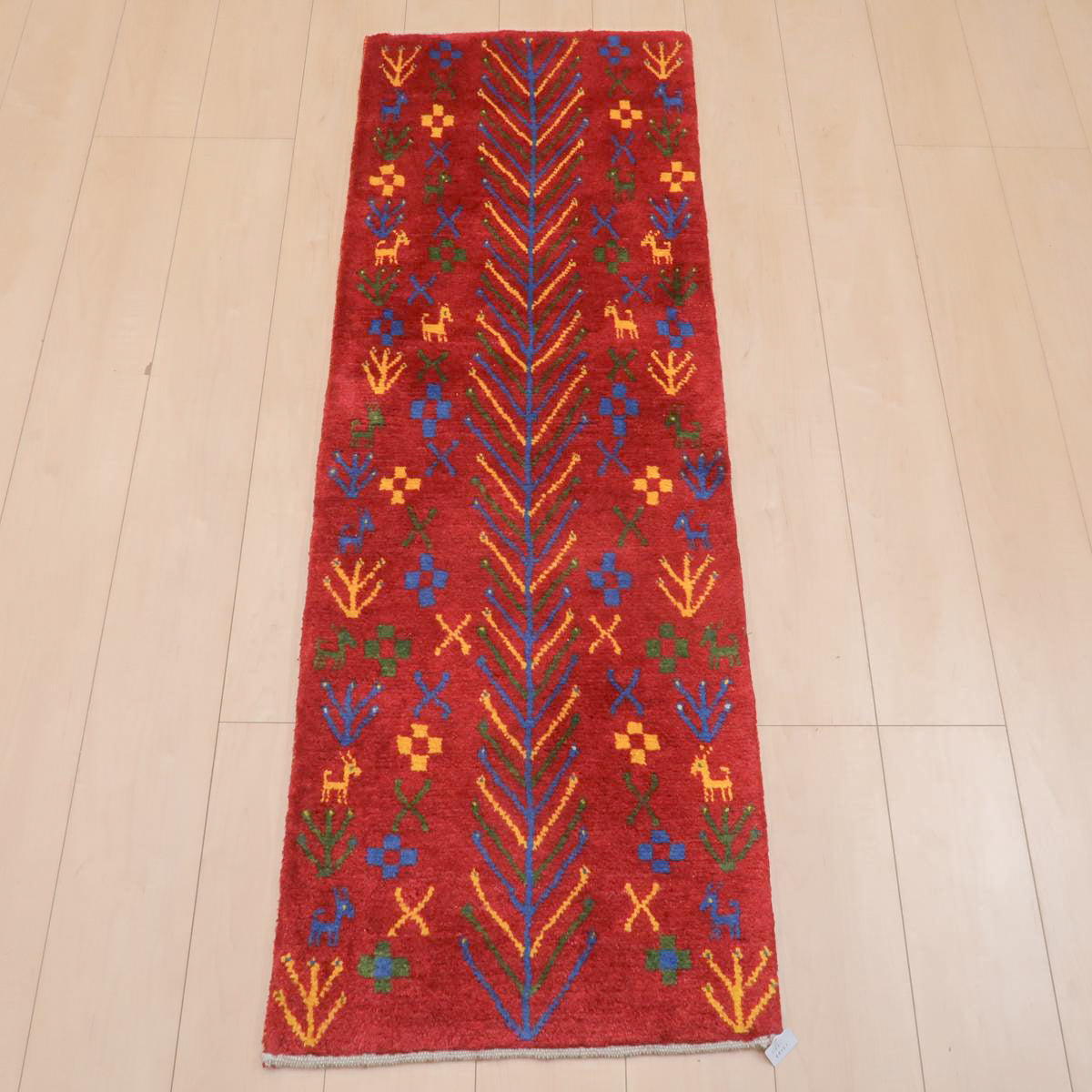 122×42cm ペルシャ絨毯 手織りギャッベ アマレ族ギャッベ ギャベランナー アマレ族ギャッベ 122×42cm 手織りギャッベ ペルシャ絨毯 ギャベランナー