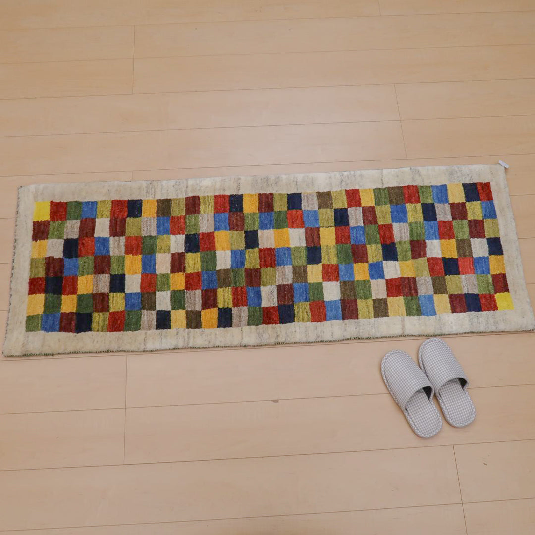 【オーダーメイド受付中】イラン　シラーズ産　ギャッベ 　（br-11641）