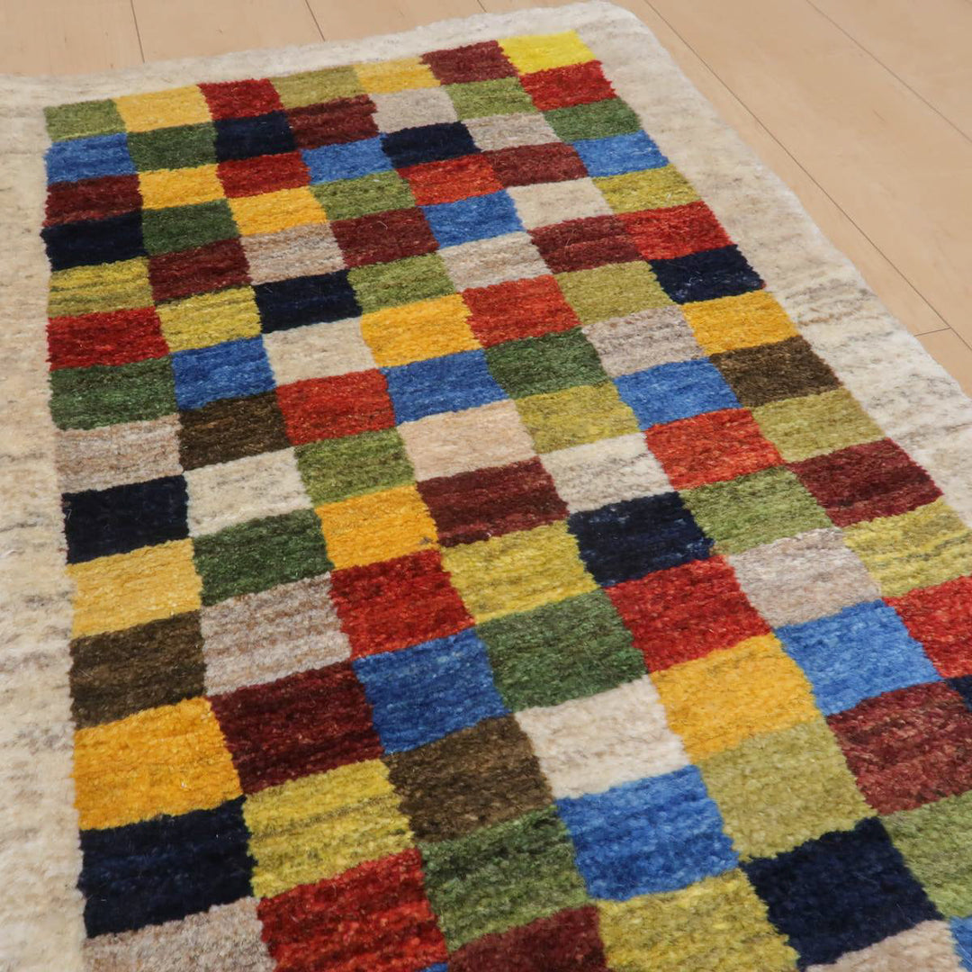 【オーダーメイド受付中】イラン　シラーズ産　ギャッベ 　（br-11641）