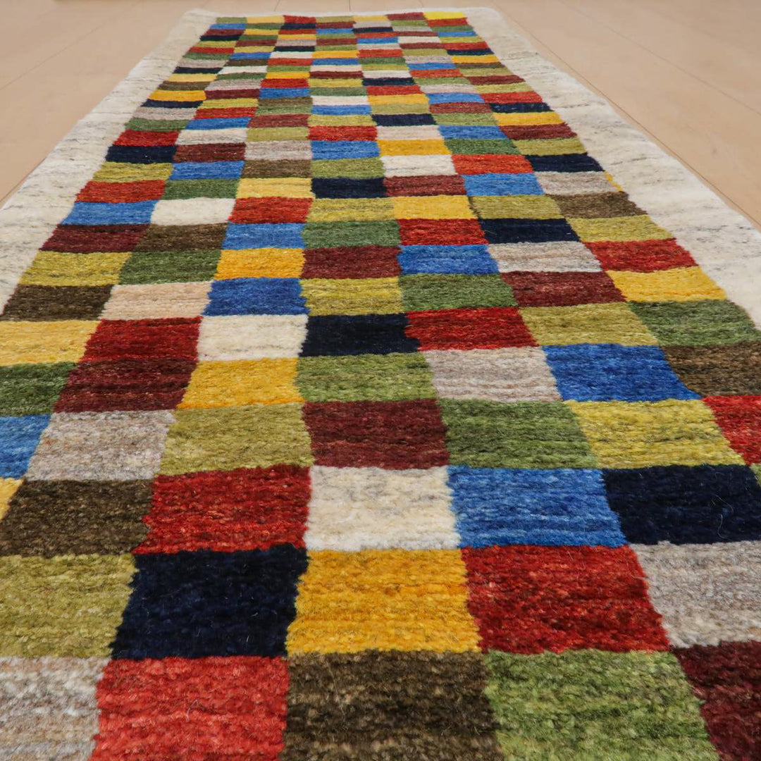 【オーダーメイド受付中】イラン　シラーズ産　ギャッベ 　（br-11641）