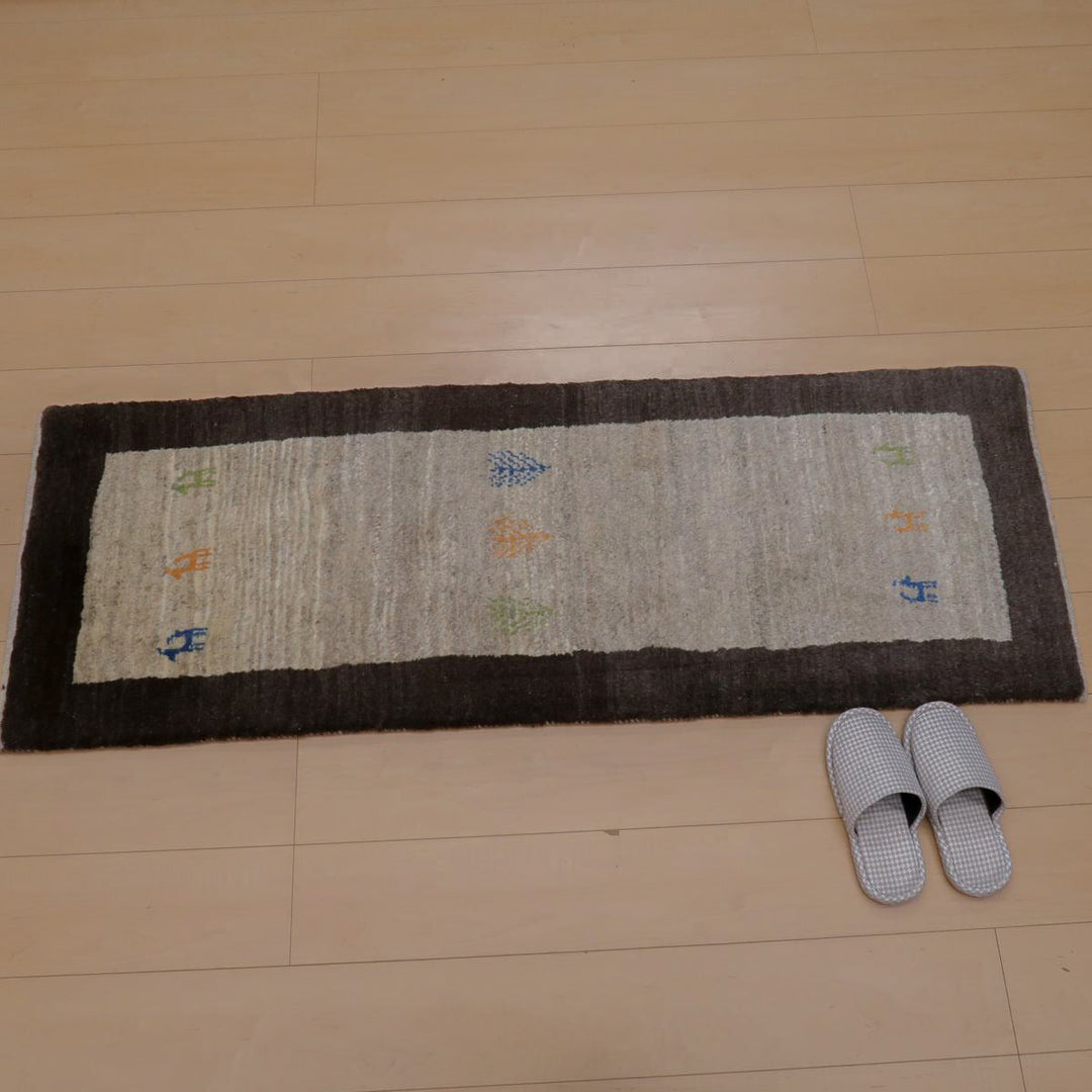 【オーダーメイド受付中】イラン　シラーズ産　ギャッベ 　（br-11643）