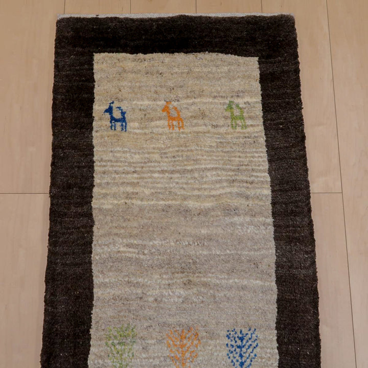 【オーダーメイド受付中】イラン　シラーズ産　ギャッベ 　（br-11643）