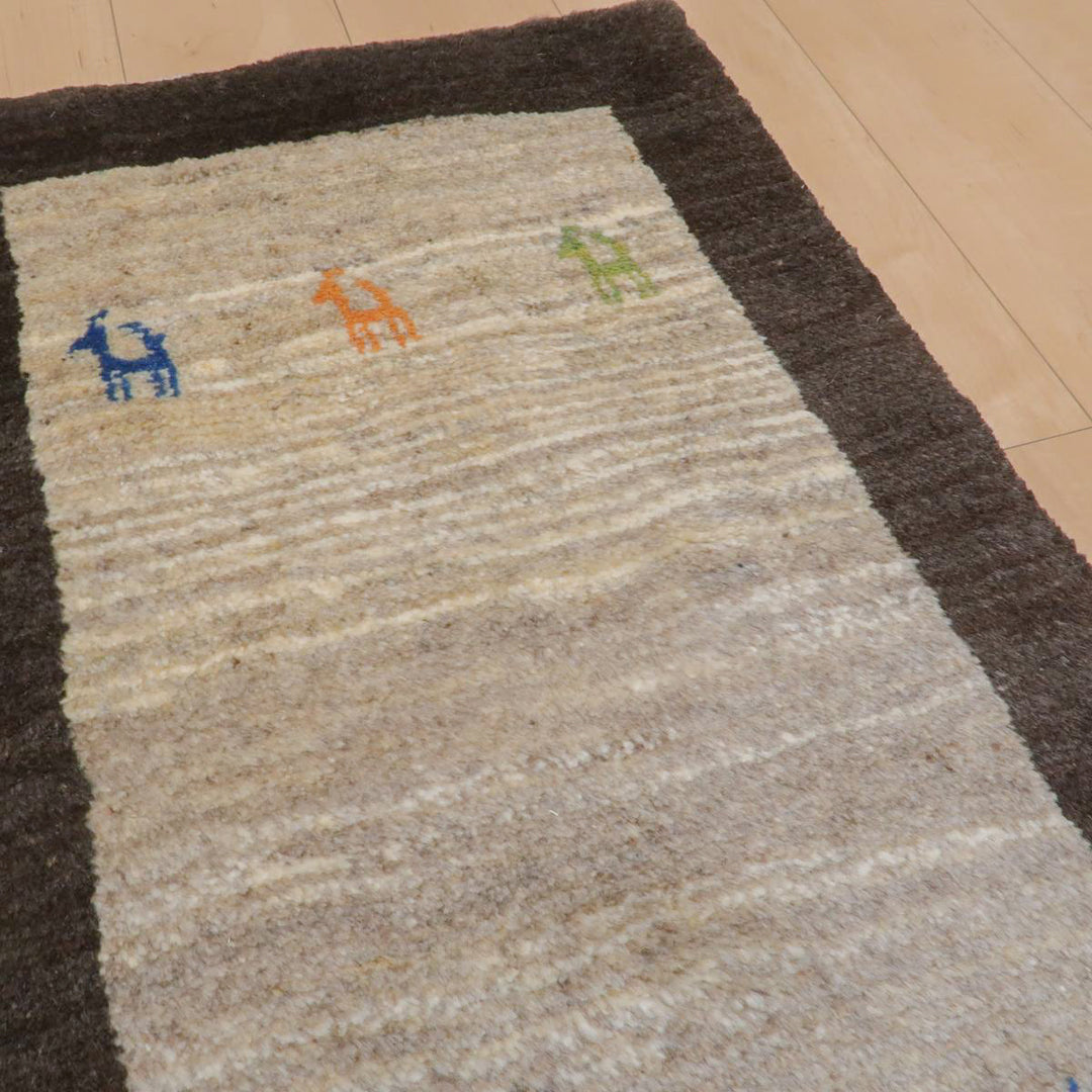 【オーダーメイド受付中】イラン　シラーズ産　ギャッベ 　（br-11643）