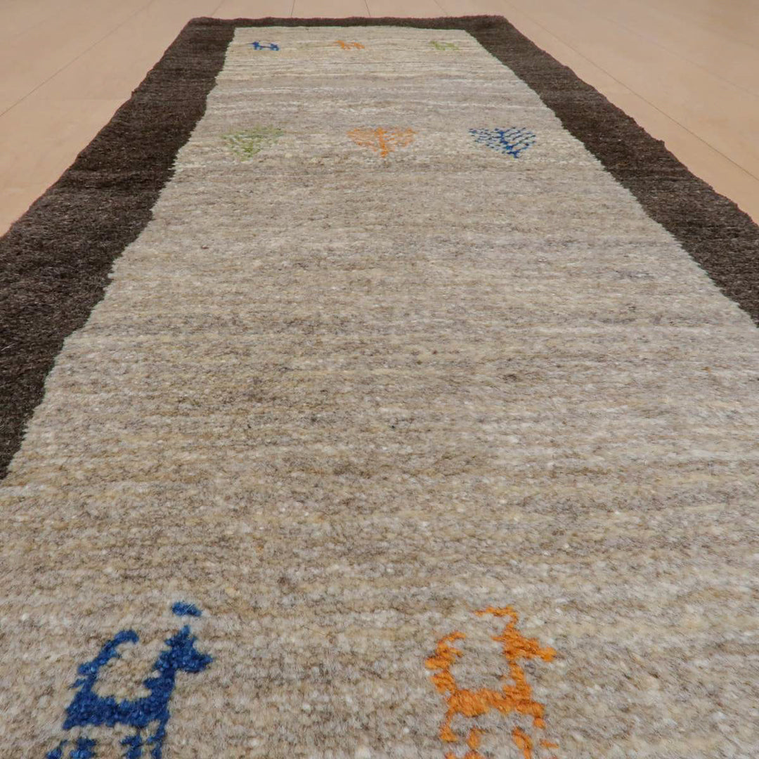 【オーダーメイド受付中】イラン　シラーズ産　ギャッベ 　（br-11643）