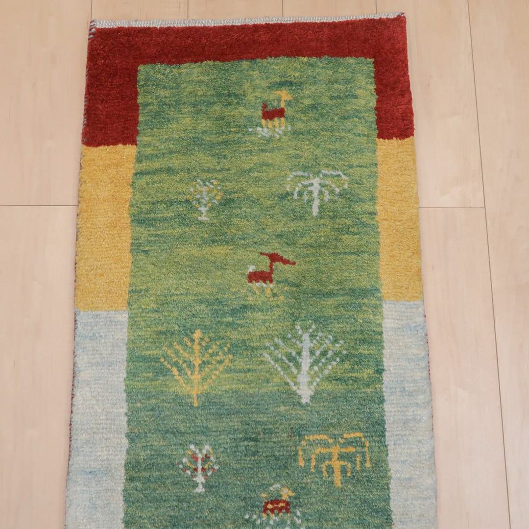 【オーダーメイド受付中】イラン　シラーズ産　ギャッベ 　（br-11645）