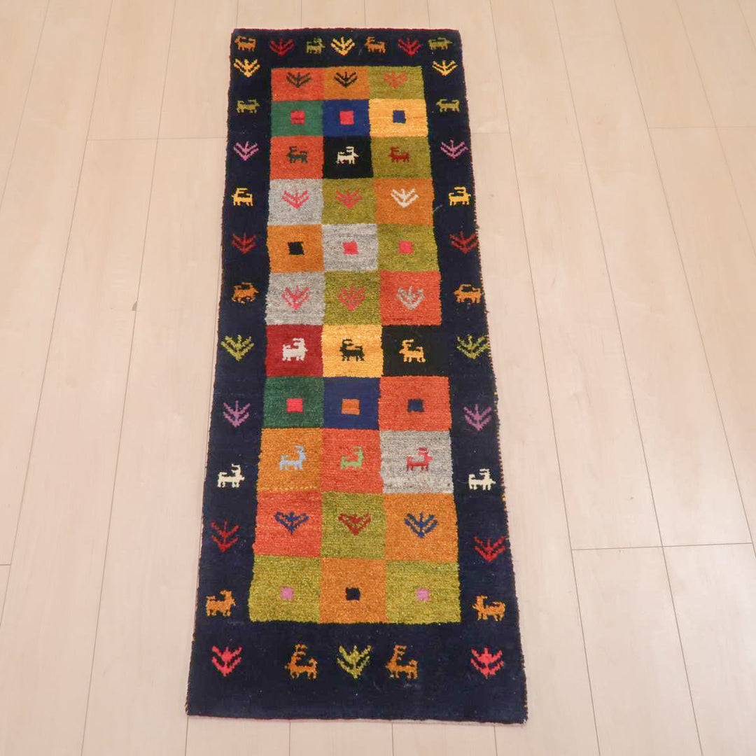 【オーダーメイド受付中】イラン　シラーズ産　ギャッベ 　（br-11648）