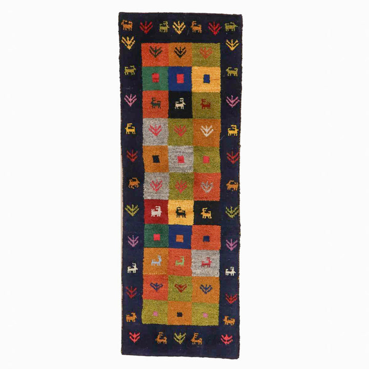 【オーダーメイド受付中】イラン　シラーズ産　ギャッベ 　（br-11648）