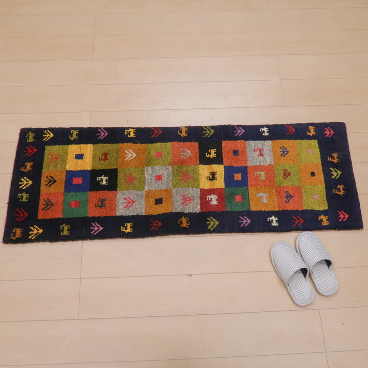 【オーダーメイド受付中】イラン　シラーズ産　ギャッベ 　（br-11648）