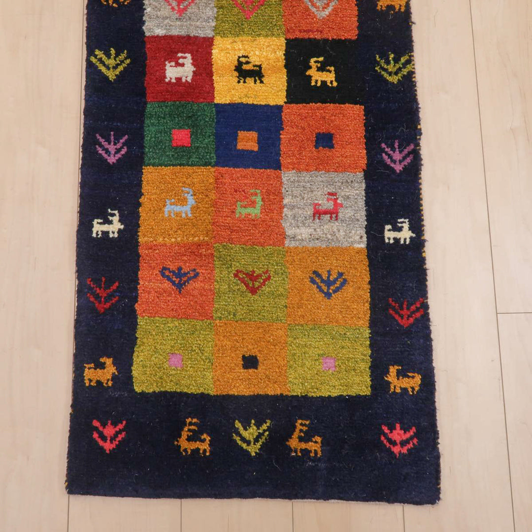 【オーダーメイド受付中】イラン　シラーズ産　ギャッベ 　（br-11648）