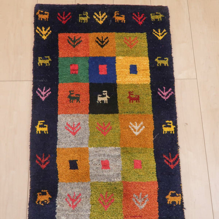 【オーダーメイド受付中】イラン　シラーズ産　ギャッベ 　（br-11648）