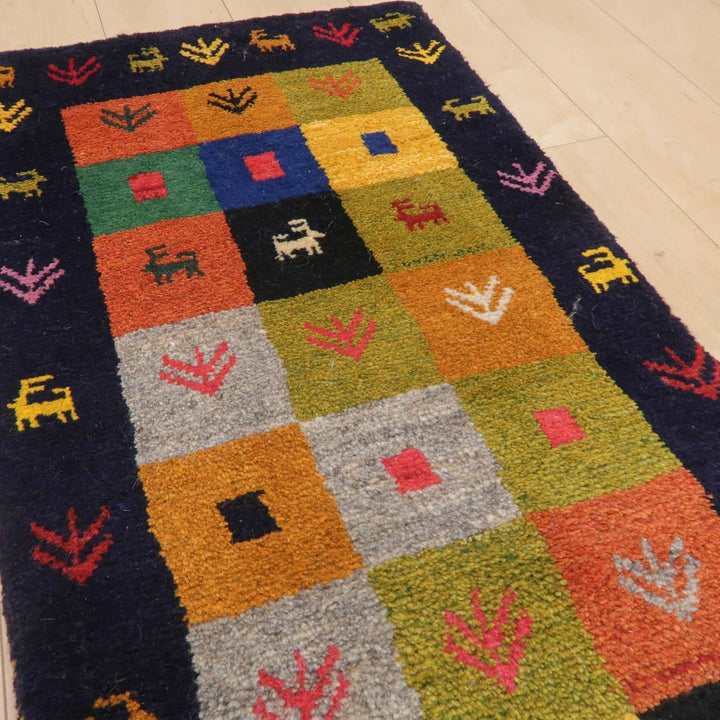 【オーダーメイド受付中】イラン　シラーズ産　ギャッベ 　（br-11648）