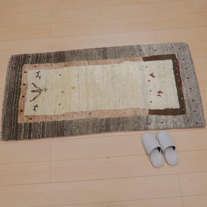 【セミオーダー受付中】  サイズ変更OK　カラー変更OK イラン　シラーズ産　ギャッベ 　（br-11655）
