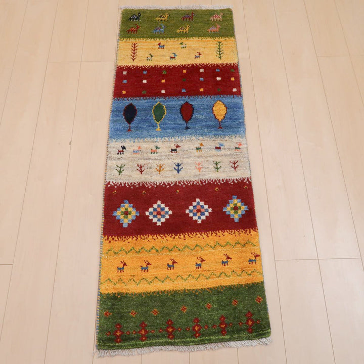 【オーダーメイド受付中】イラン　シラーズ産　ギャッベ 　（br-11656）