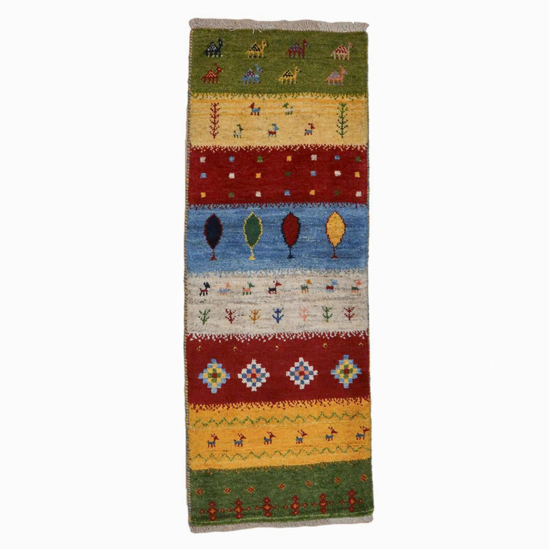 【オーダーメイド受付中】イラン　シラーズ産　ギャッベ 　（br-11656）