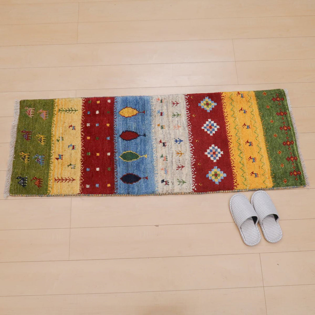 【オーダーメイド受付中】イラン　シラーズ産　ギャッベ 　（br-11656）