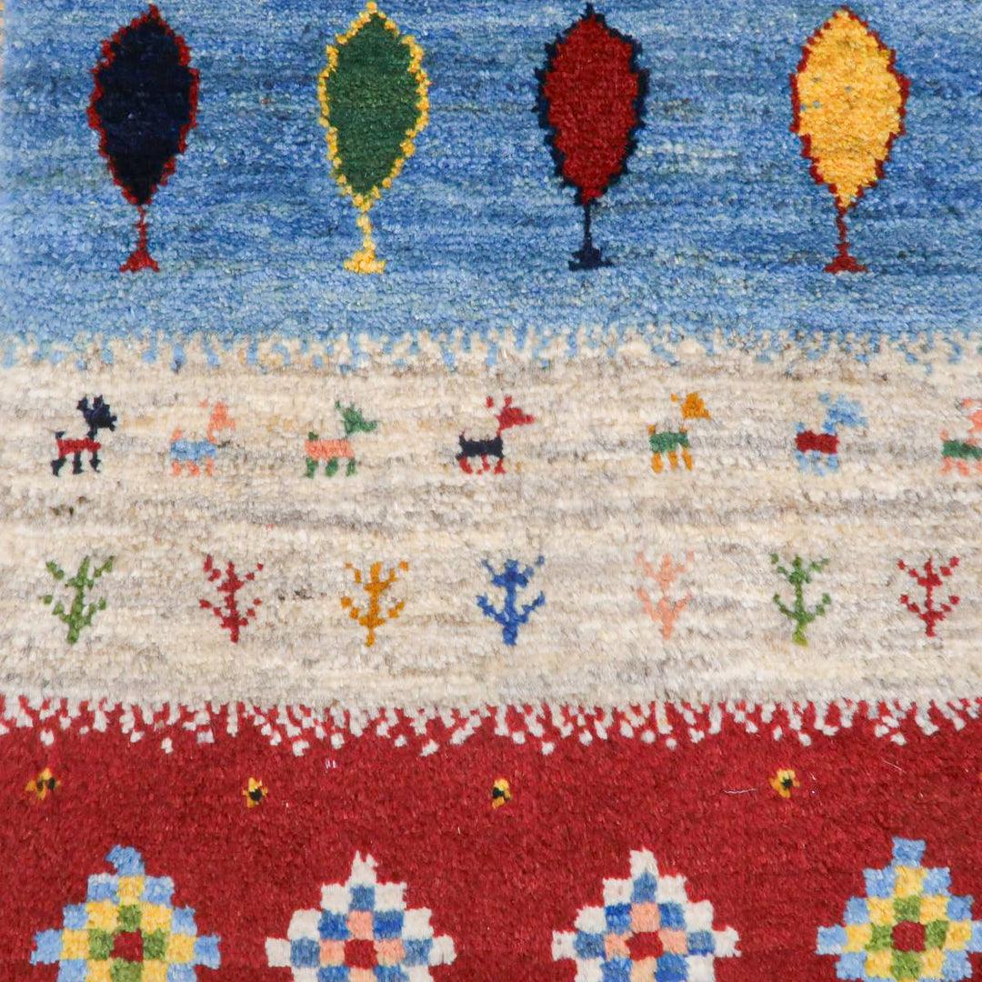 【オーダーメイド受付中】イラン　シラーズ産　ギャッベ 　（br-11656）