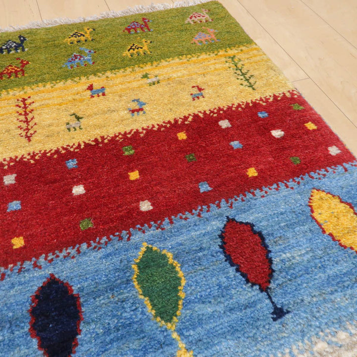 【オーダーメイド受付中】イラン　シラーズ産　ギャッベ 　（br-11656）