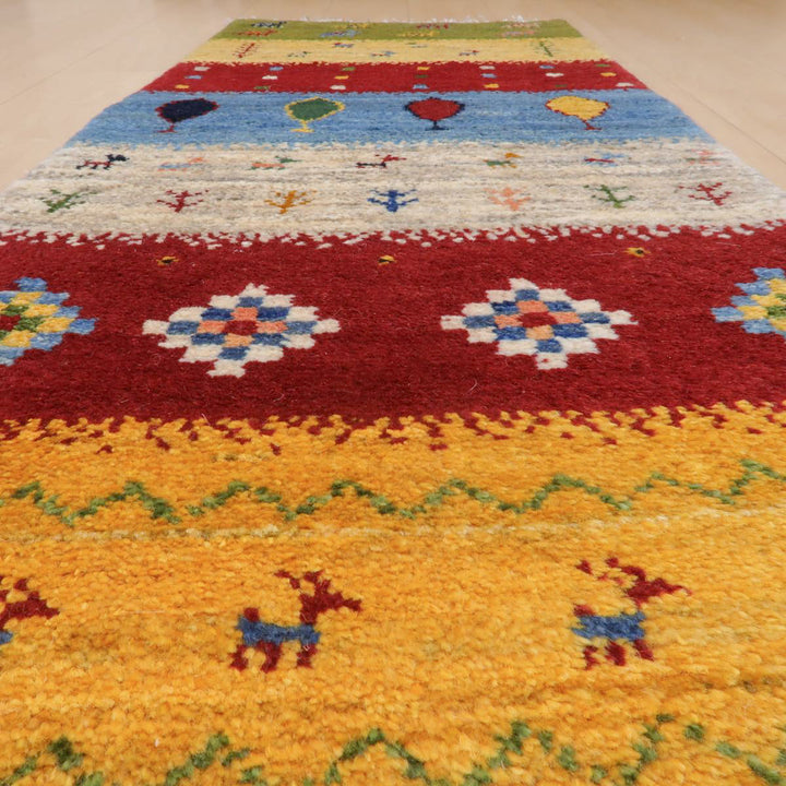 【オーダーメイド受付中】イラン　シラーズ産　ギャッベ 　（br-11656）