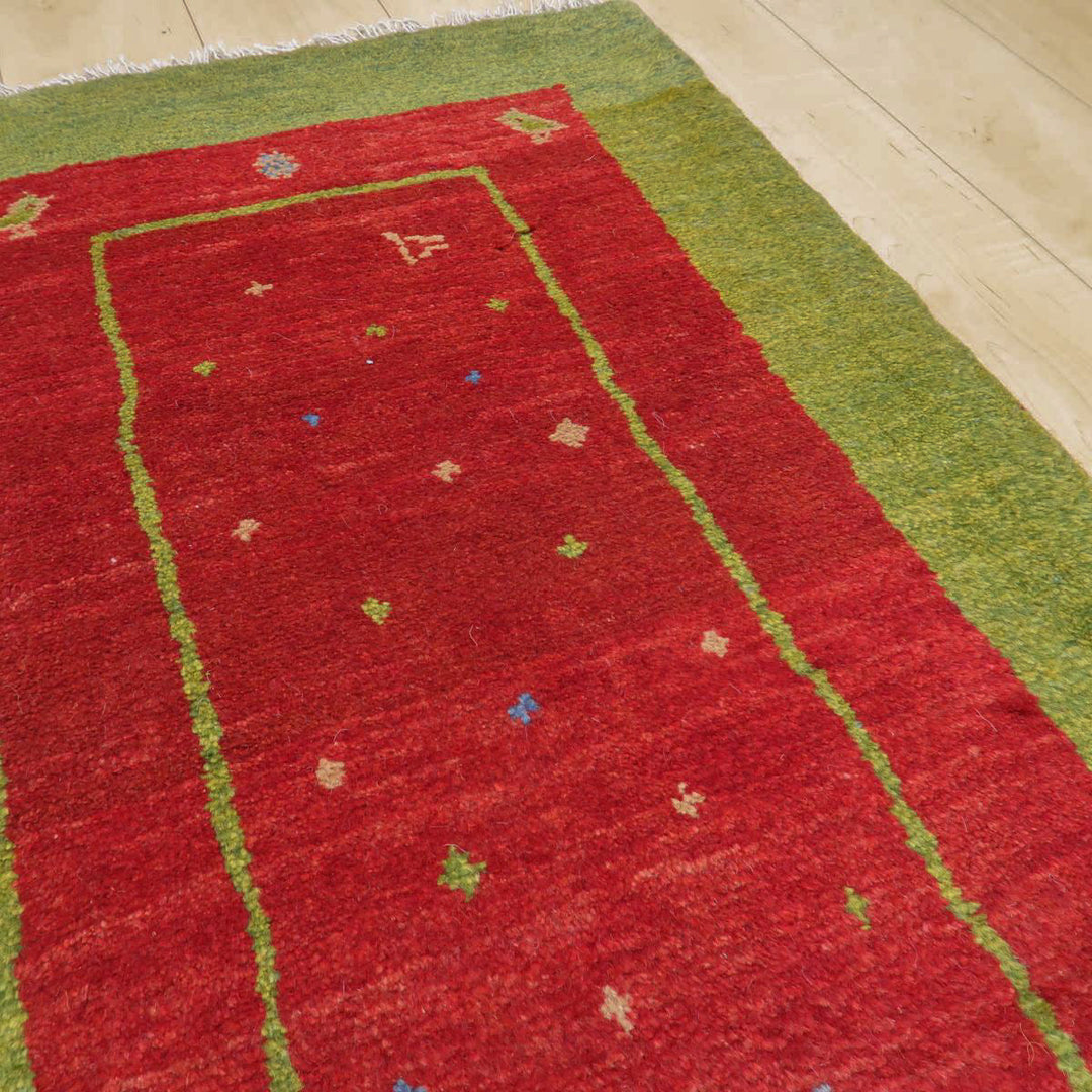 【セミオーダー受付中】  サイズ変更OK　カラー変更OK イラン　シラーズ産　ギャッベ 　（br-11658）