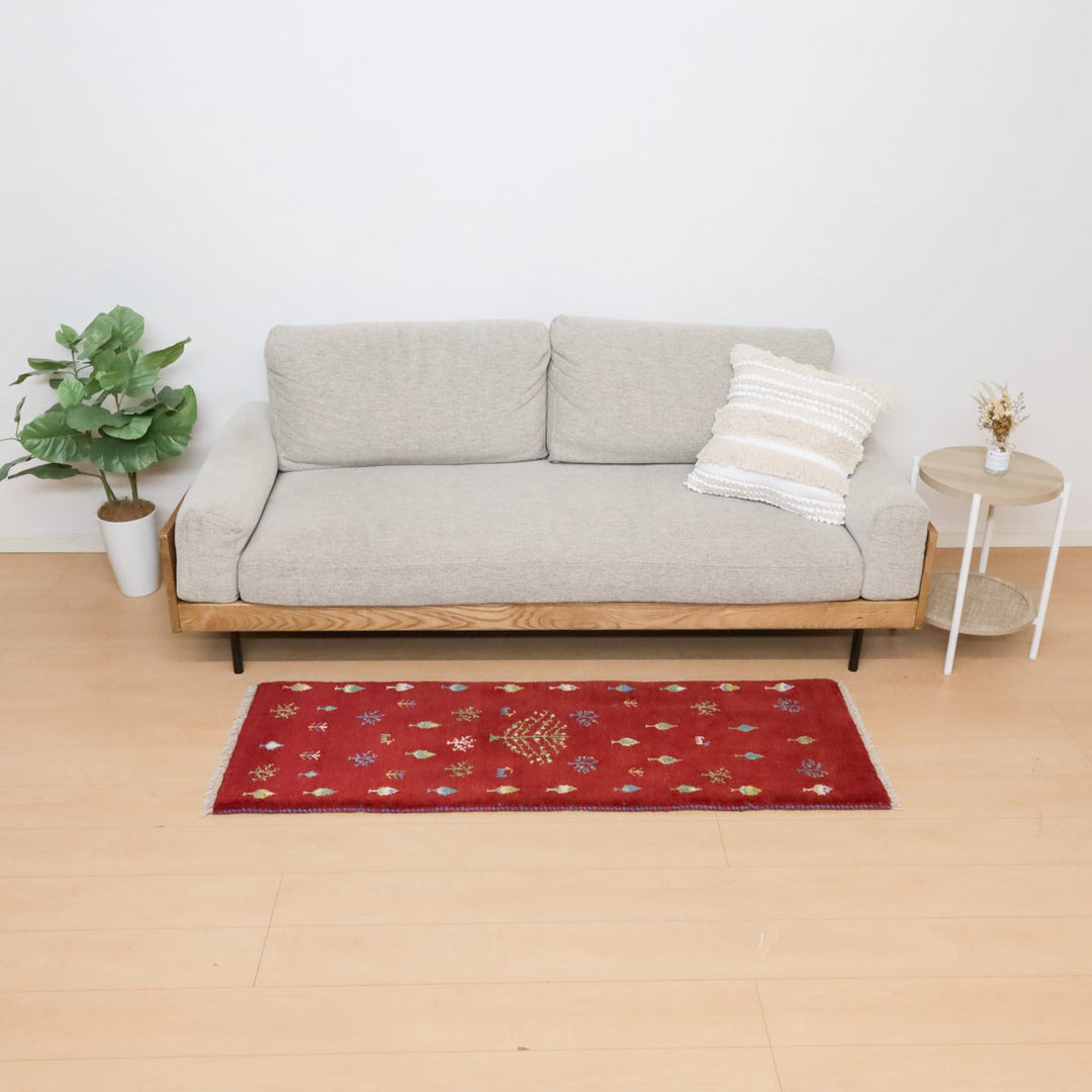 【オーダーメイド受付中】イラン　シラーズ産　ギャッベ 　（br-12463）