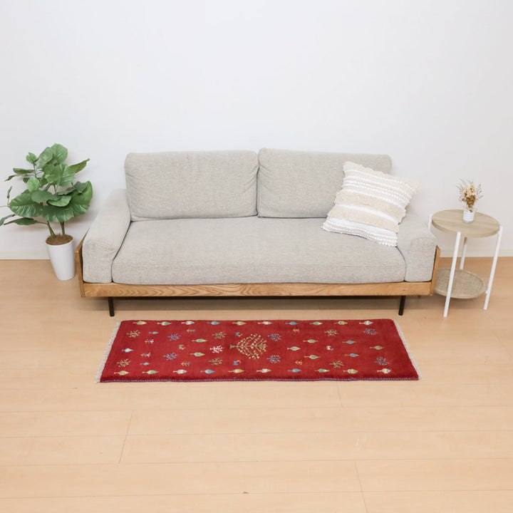 【オーダーメイド受付中】イラン　シラーズ産　ギャッベ 　（br-12463）