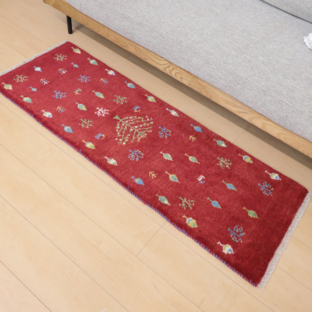 【オーダーメイド受付中】イラン　シラーズ産　ギャッベ 　（br-12463）