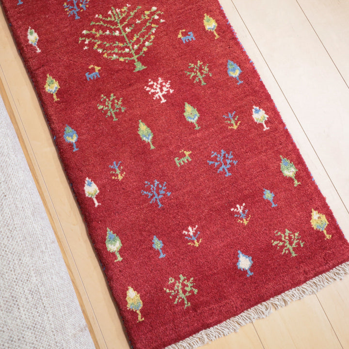 【オーダーメイド受付中】イラン　シラーズ産　ギャッベ 　（br-12463）