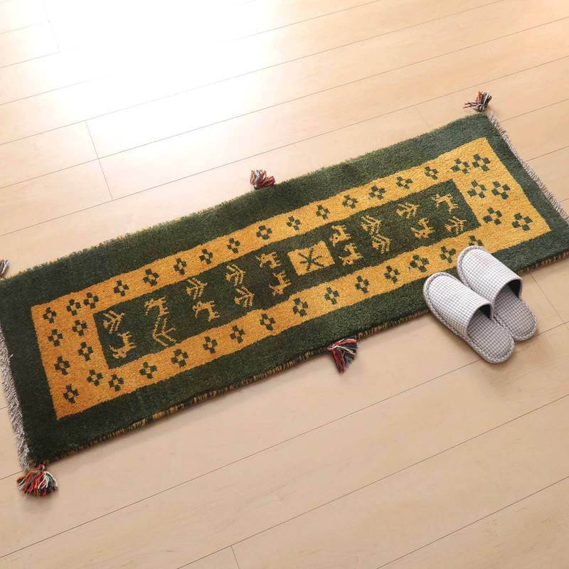 【オーダーメイド受付中】イラン　シラーズ産　ギャッベ 　（br-68091）