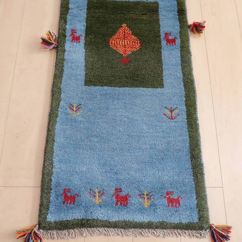 【オーダーメイド受付中】イラン　シラーズ産　ギャッベ 　（br-68092）