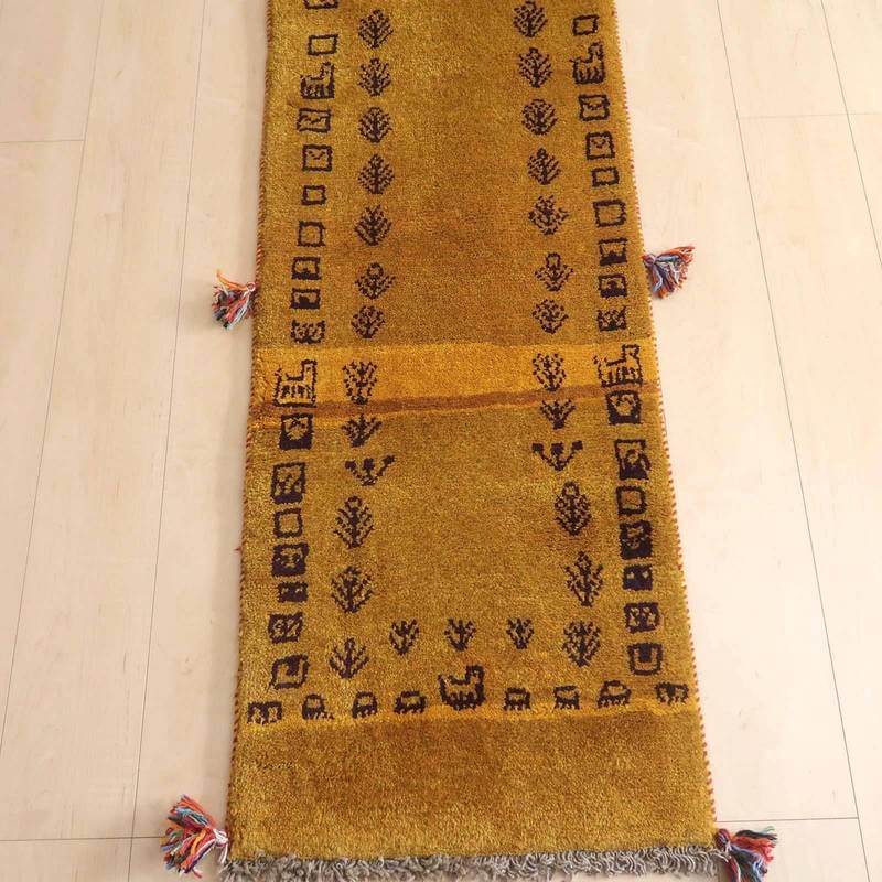 【オーダーメイド受付中】イラン　シラーズ産　ギャッベ 　（br-68898）