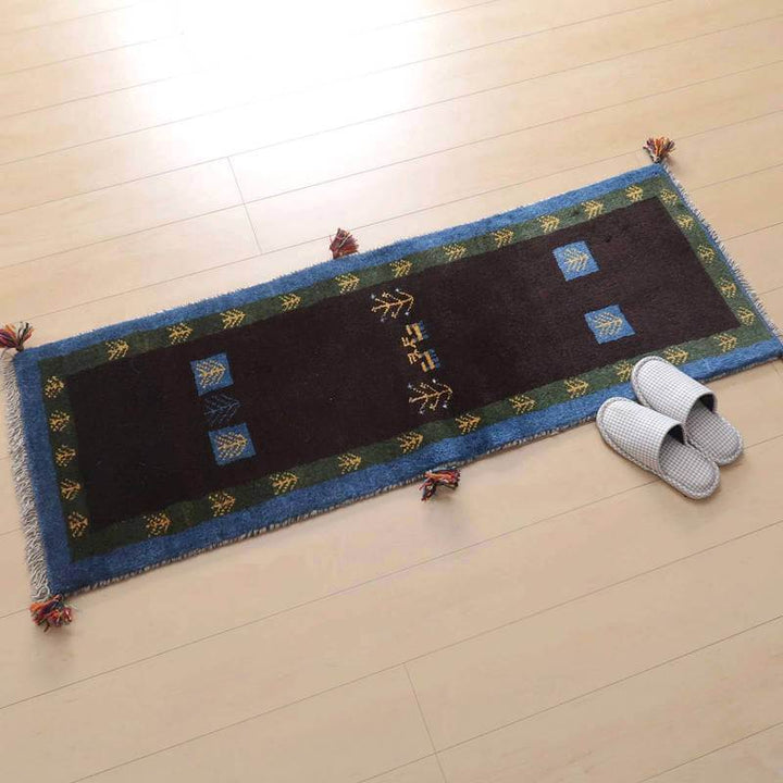 【オーダーメイド受付中】イラン　シラーズ産　ギャッベ 　（br-69074）