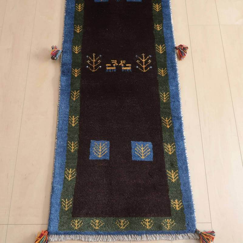 【オーダーメイド受付中】イラン　シラーズ産　ギャッベ 　（br-69074）