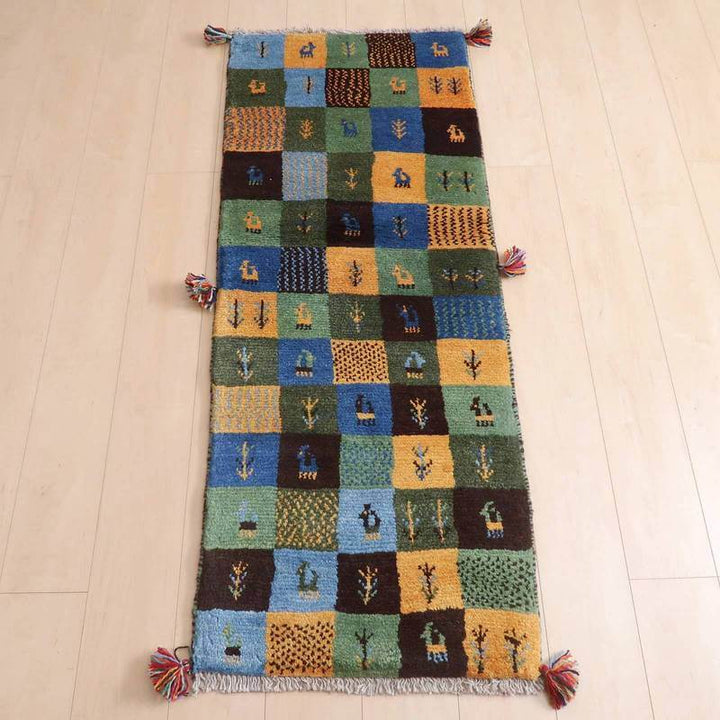 【オーダーメイド受付中】イラン　シラーズ産　ギャッベ 　（br-69076）