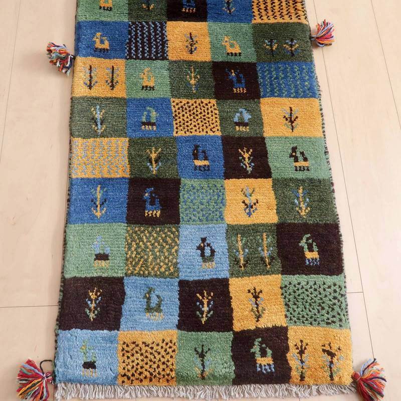 【オーダーメイド受付中】イラン　シラーズ産　ギャッベ 　（br-69076）