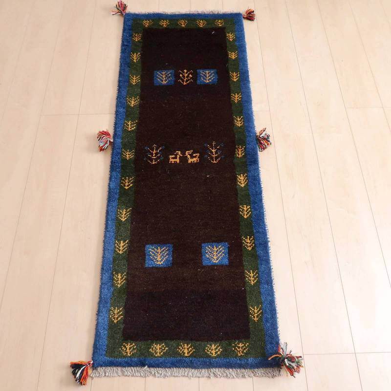 【オーダーメイド受付中】イラン　シラーズ産　ギャッベ 　（br-70279）