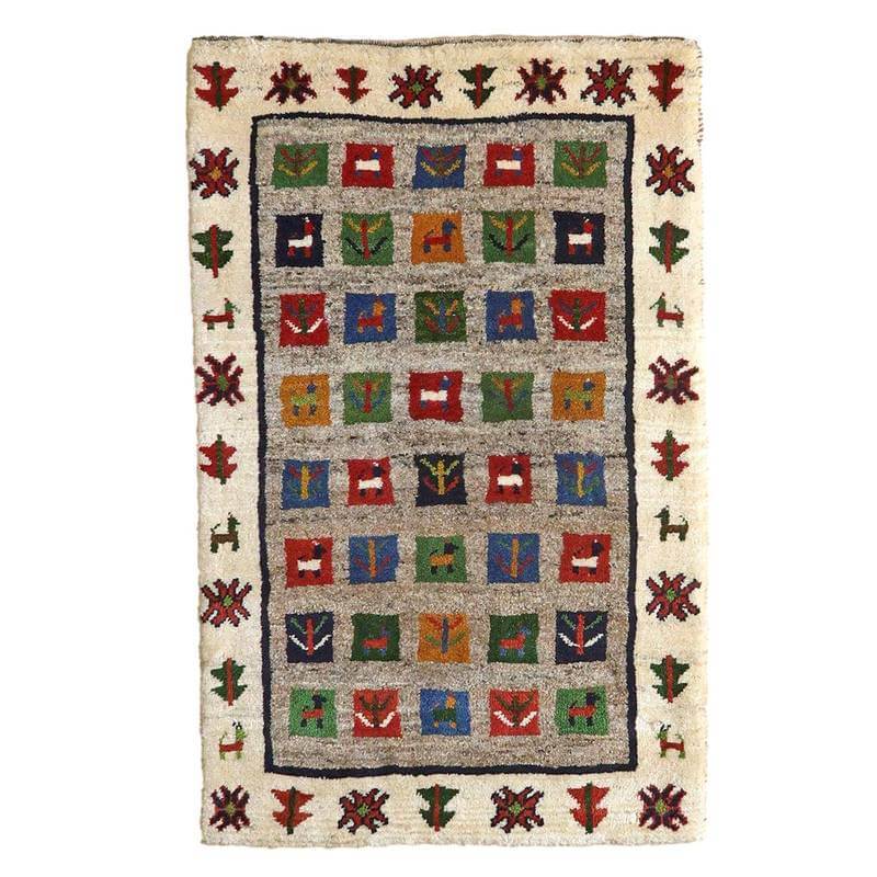 【オーダーメイド受付中】イラン　シラーズ産　ギャッベ 　（bs-10604）