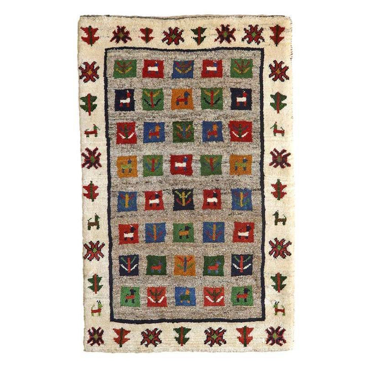 【オーダーメイド受付中】イラン　シラーズ産　ギャッベ 　（bs-10604）