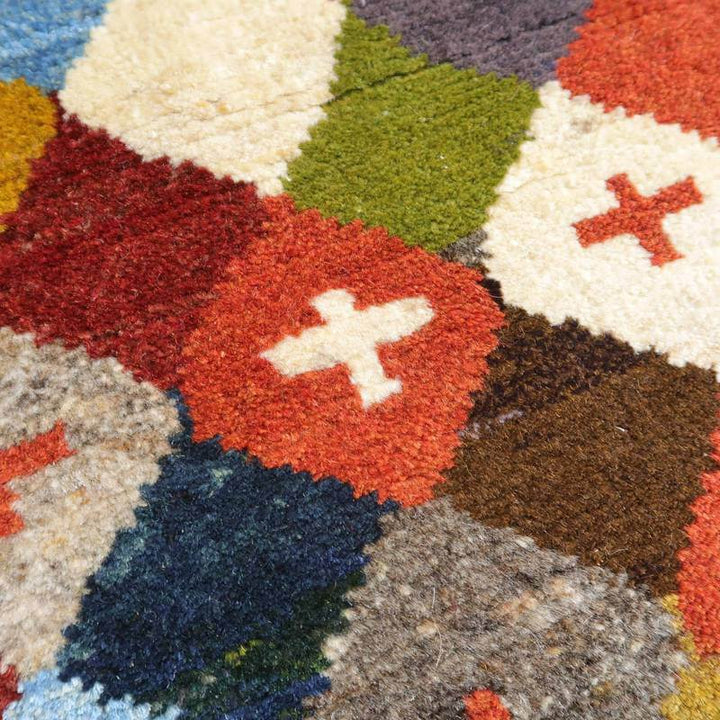 【オーダーメイド受付中】イラン　シラーズ産　ギャッベ 　（bs-10614）