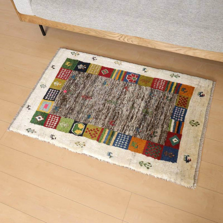 【セミオーダー受付中】  サイズ変更OK　カラー変更OK イラン　シラーズ産　ギャッベ 　（bs-10632）