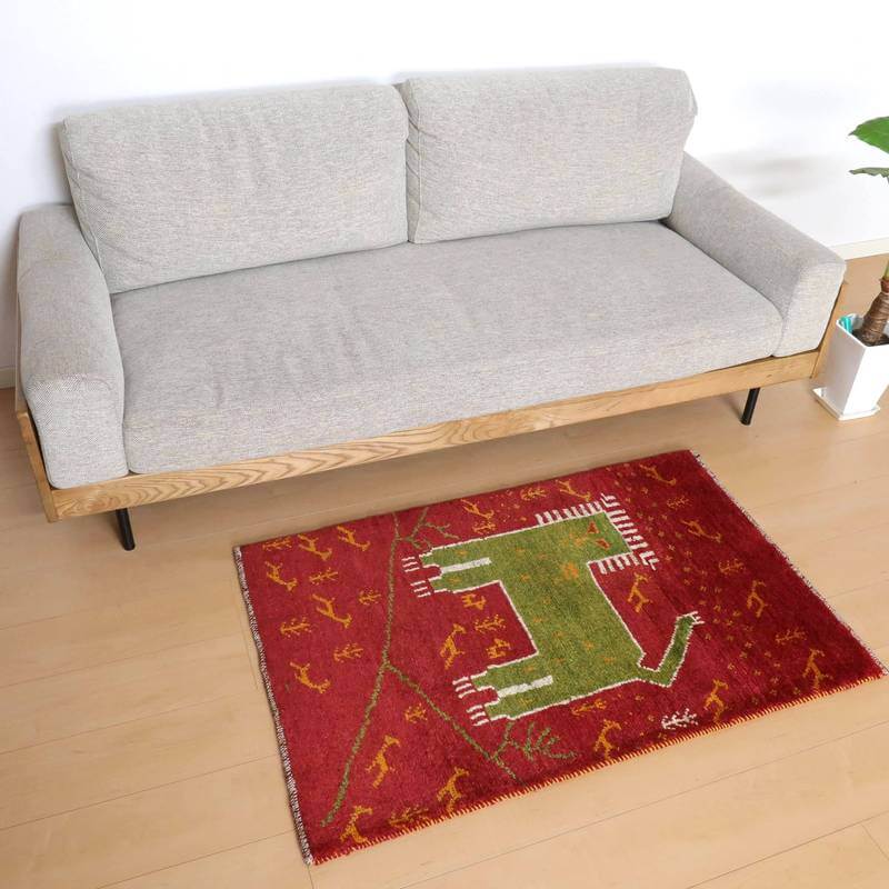 【セミオーダー受付中】  サイズ変更OK　カラー変更OK イラン　シラーズ産　ギャッベ 　（bs-10681）