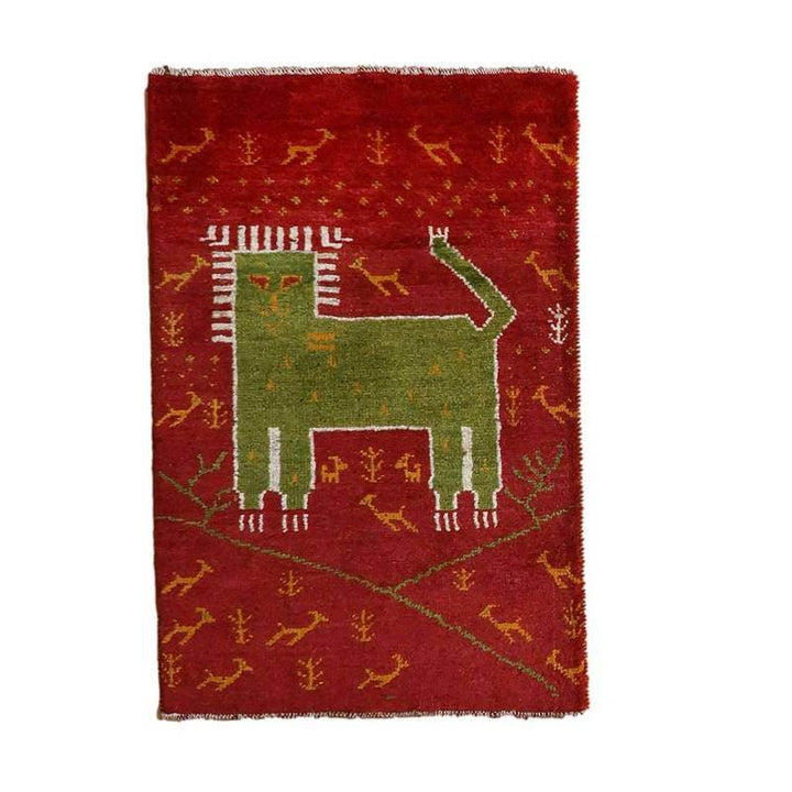 【セミオーダー受付中】  サイズ変更OK　カラー変更OK イラン　シラーズ産　ギャッベ 　（bs-10681）