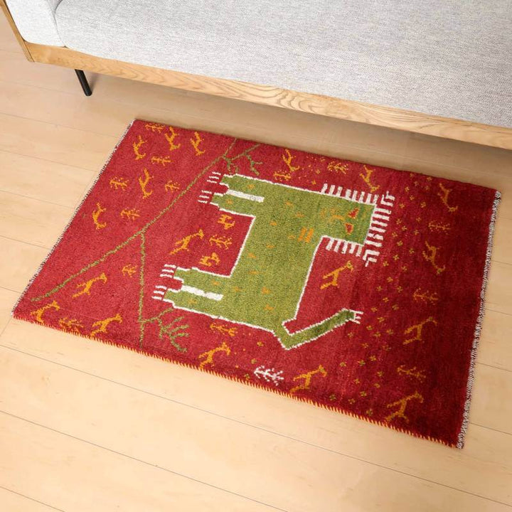 【セミオーダー受付中】  サイズ変更OK　カラー変更OK イラン　シラーズ産　ギャッベ 　（bs-10681）