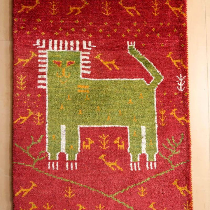 【セミオーダー受付中】  サイズ変更OK　カラー変更OK イラン　シラーズ産　ギャッベ 　（bs-10681）