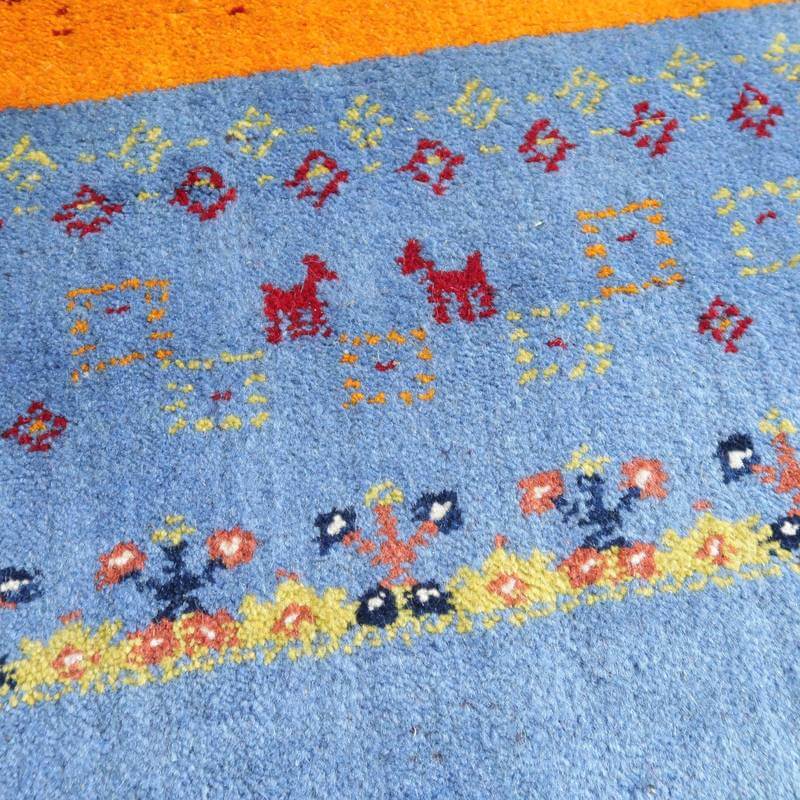 【セミオーダー受付中】  サイズ変更OK　カラー変更OK イラン　シラーズ産　ギャッベ 　（bs-10699）