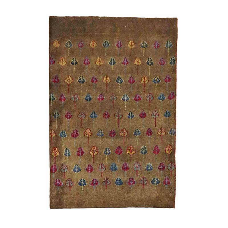 るりまりです　新品　ギャッベ　39x39  ベージュ系②+① ギャッベ（ギャベ）専門店 インプレッションオブギャッベ
