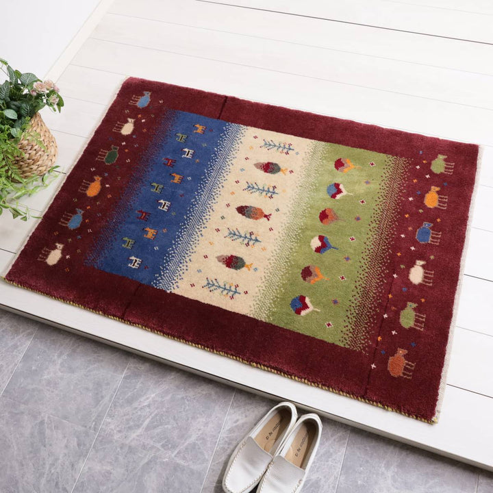 【オーダーメイド受付中】イラン　シラーズ産　ギャッベ 　（bs-11272）