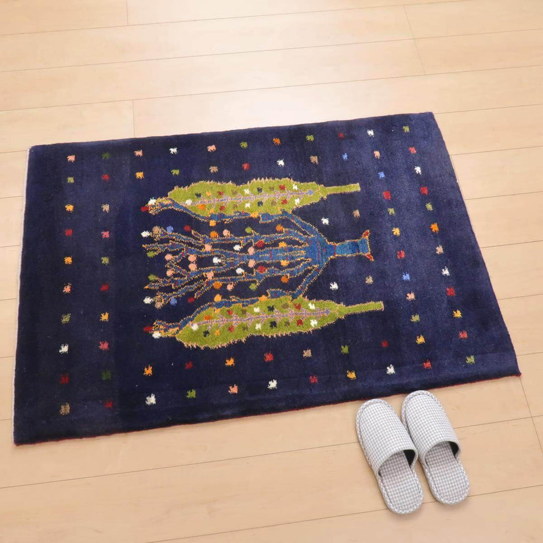【セミオーダー受付中】  サイズ変更OK　カラー変更OK イラン　シラーズ産　ギャッベ 　（bs-11426）
