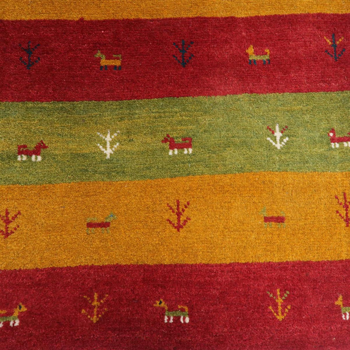 【セミオーダー受付中】  サイズ変更OK　カラー変更OK イラン　シラーズ産　ギャッベ 　（bs-11443）