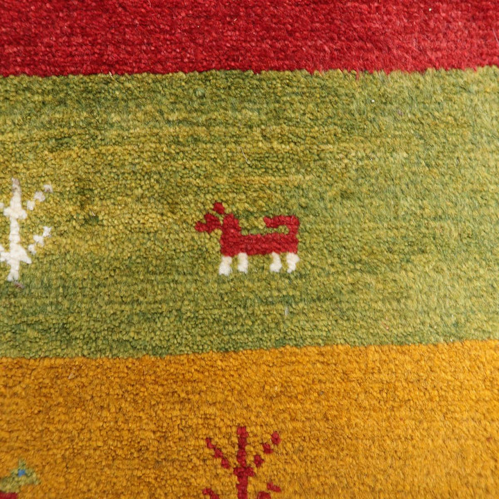 【セミオーダー受付中】  サイズ変更OK　カラー変更OK イラン　シラーズ産　ギャッベ 　（bs-11443）